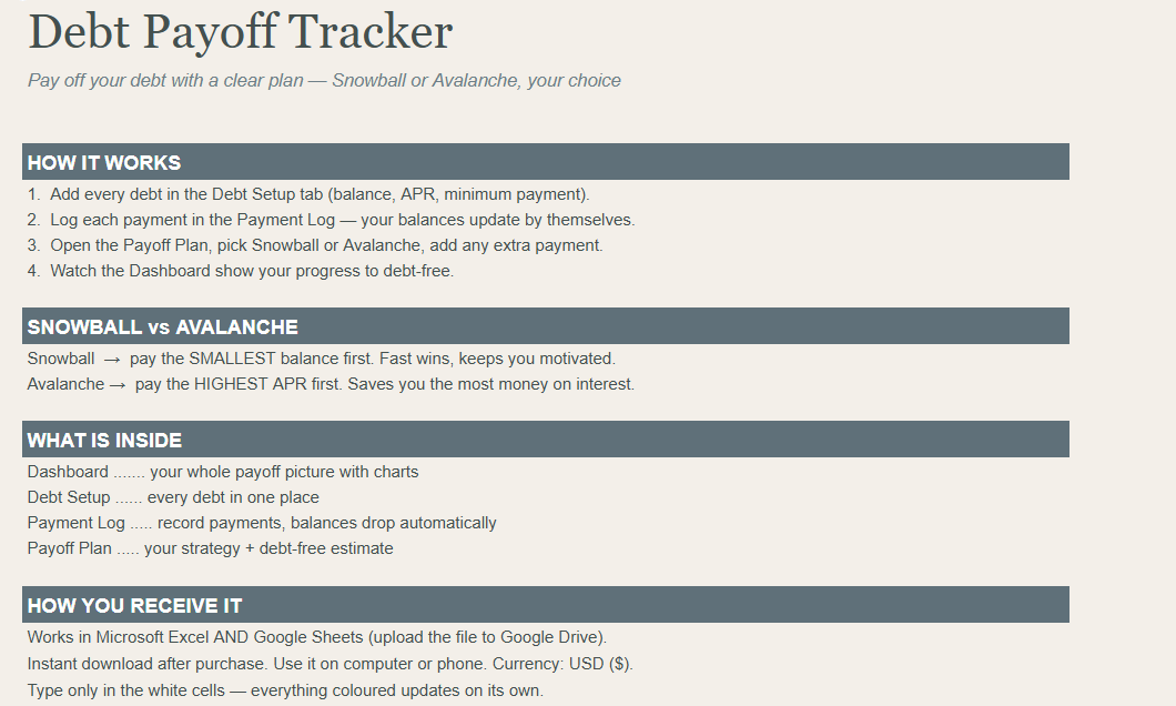 Debt Payoff Tracker