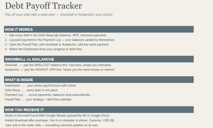 Debt Payoff Tracker